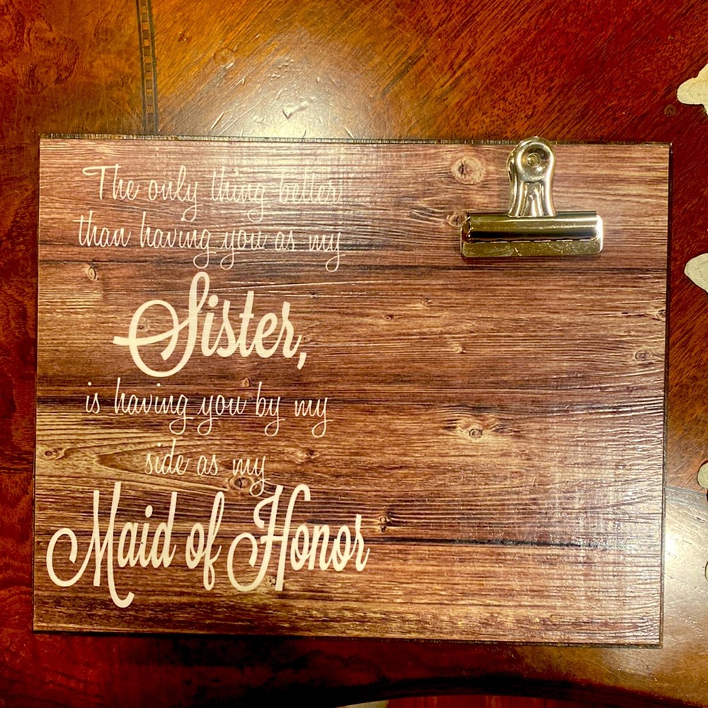 Maid of Honor Gift